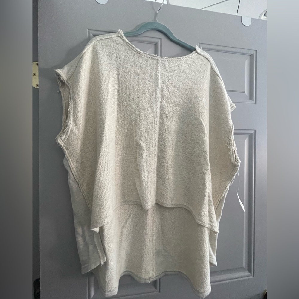 New Women’s Free People Marley Muscle Sweatshirt, Size L, Color Cream